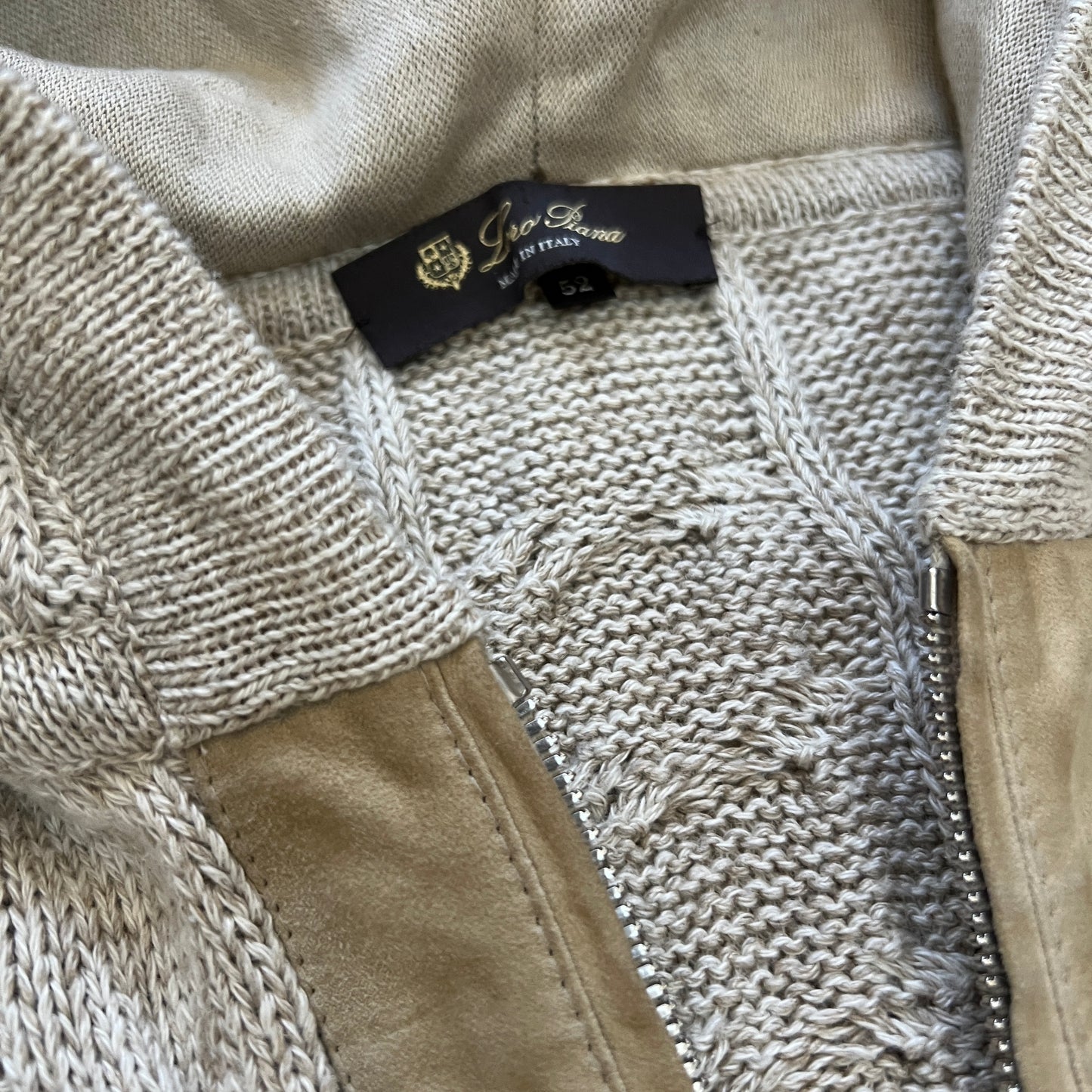 Loro Piana Cable Knit Hooded Sweater