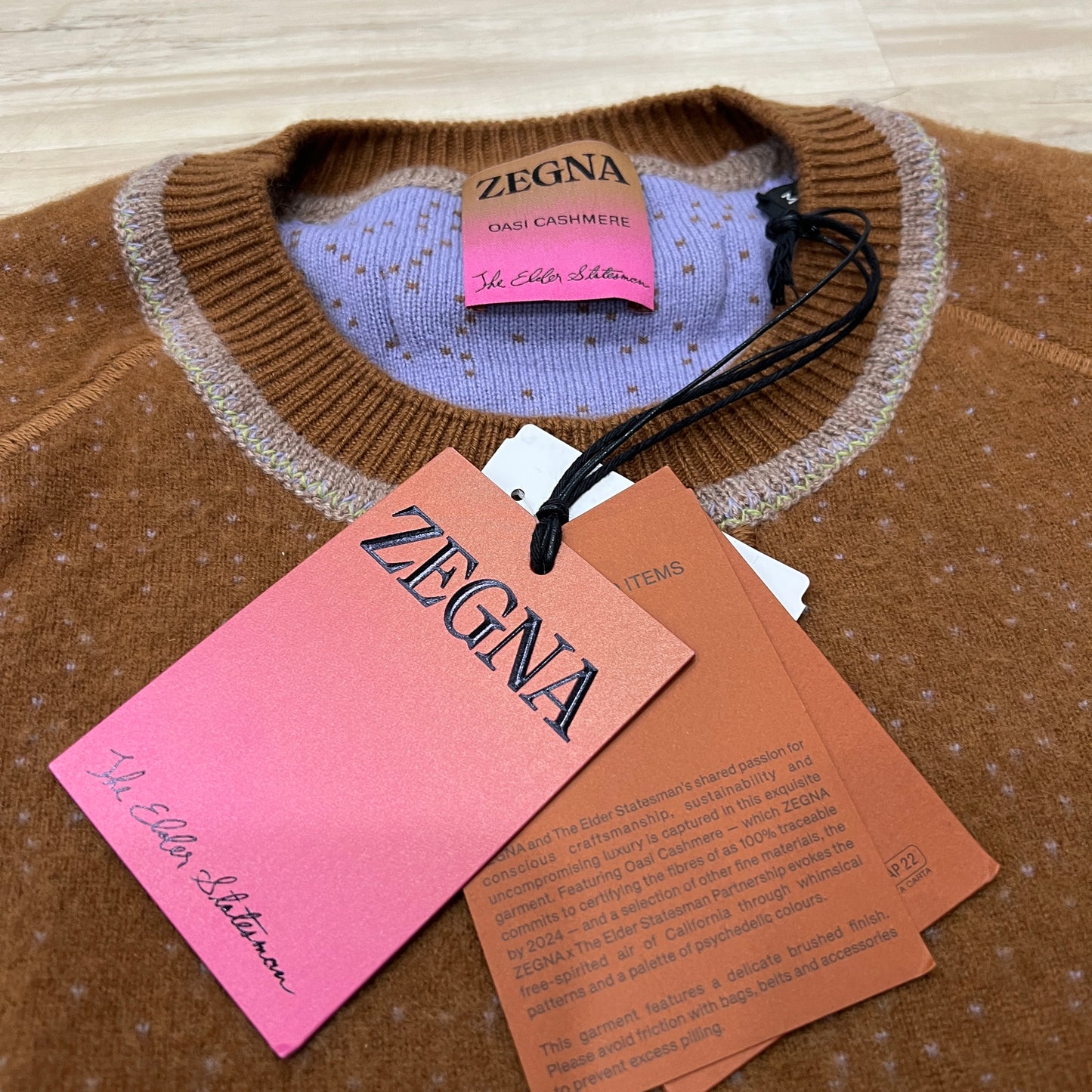 Zegna x The Elder Statesman Oasi Cashmere Crewneck