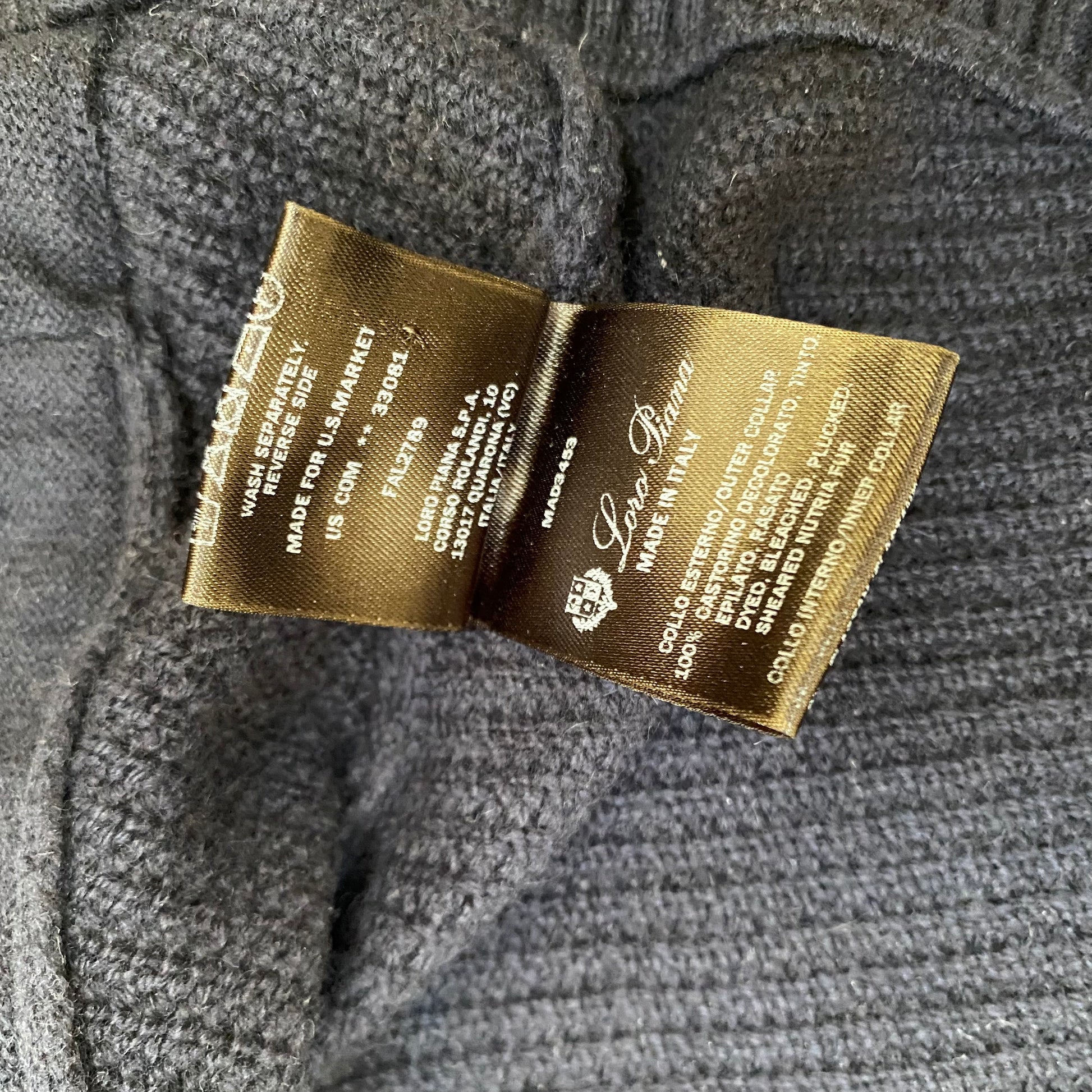 Loro Piana Cashmere Castorino Fur Trim Bomber Jacket