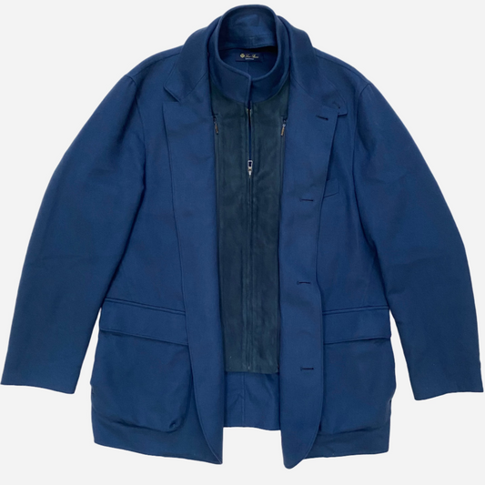 Loro Piana Cashmere Suede Roadster Jacket (XL)