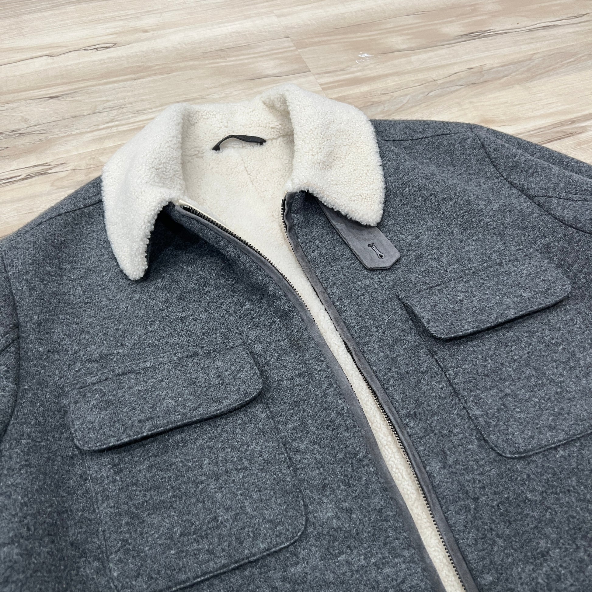 Loro Piana Shearling Lined Cashmere Jacket