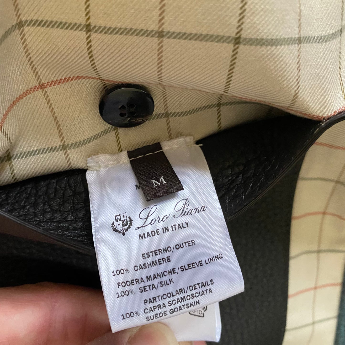 Loro Piana Cashmere Button Up Bomber Jacket
