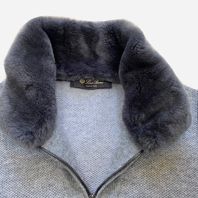 Loro Piana Castorino Fur Trim Bomber Jacket