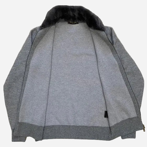 Loro Piana Castorino Fur Trim Bomber Jacket
