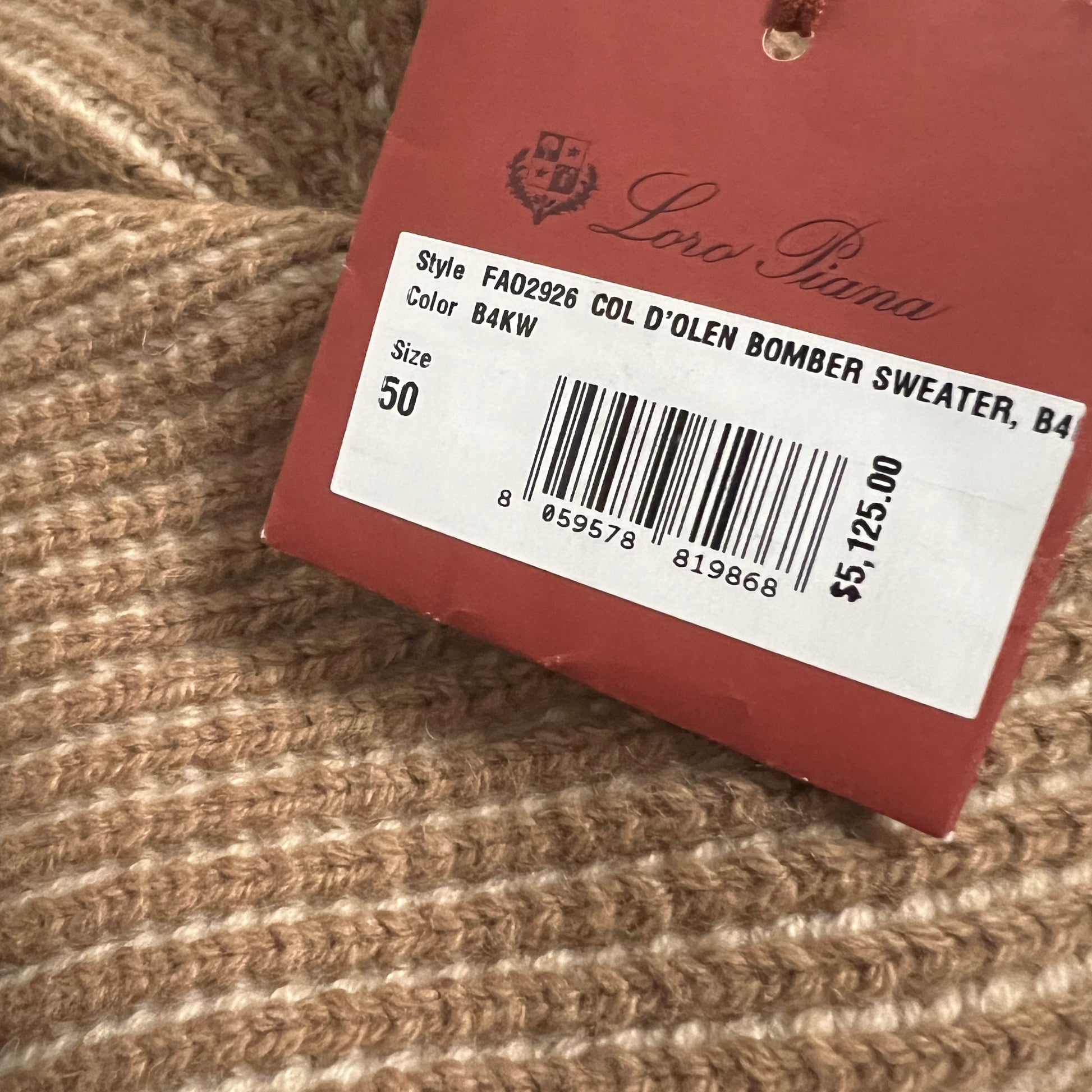 Loro Piana Baby Cashmere “Col d'Olen” Bomber NWT