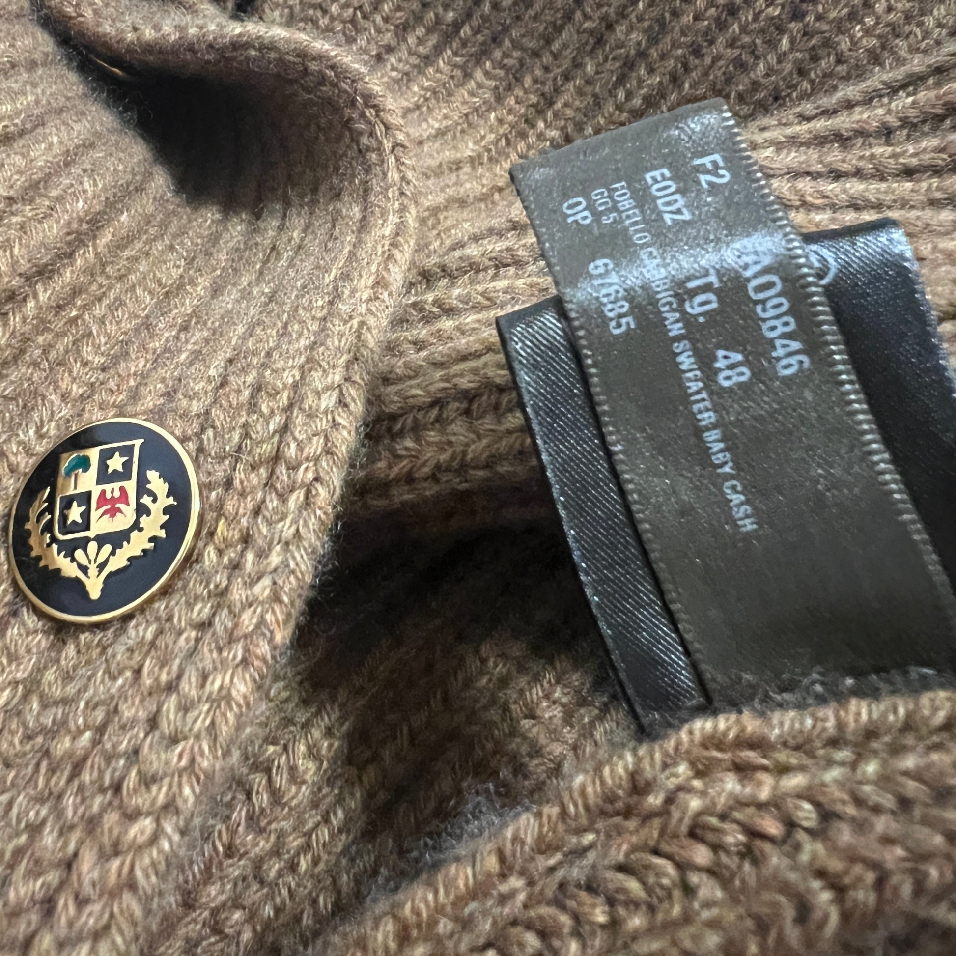 Loro Piana Fobello Baby Cashmere Cardigan w/enamel buttons