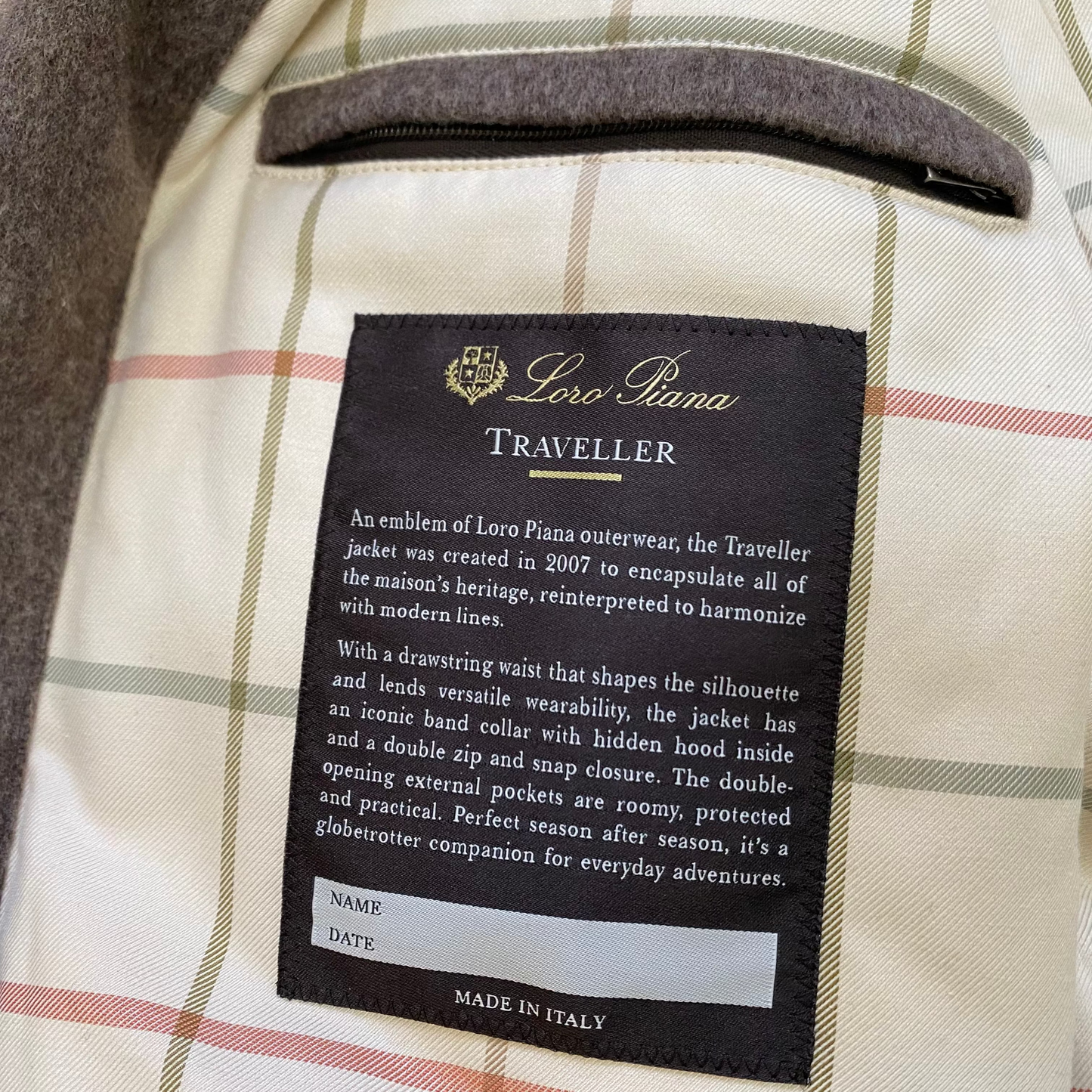 Loro Piana Cashmere Traveller Field Jacket