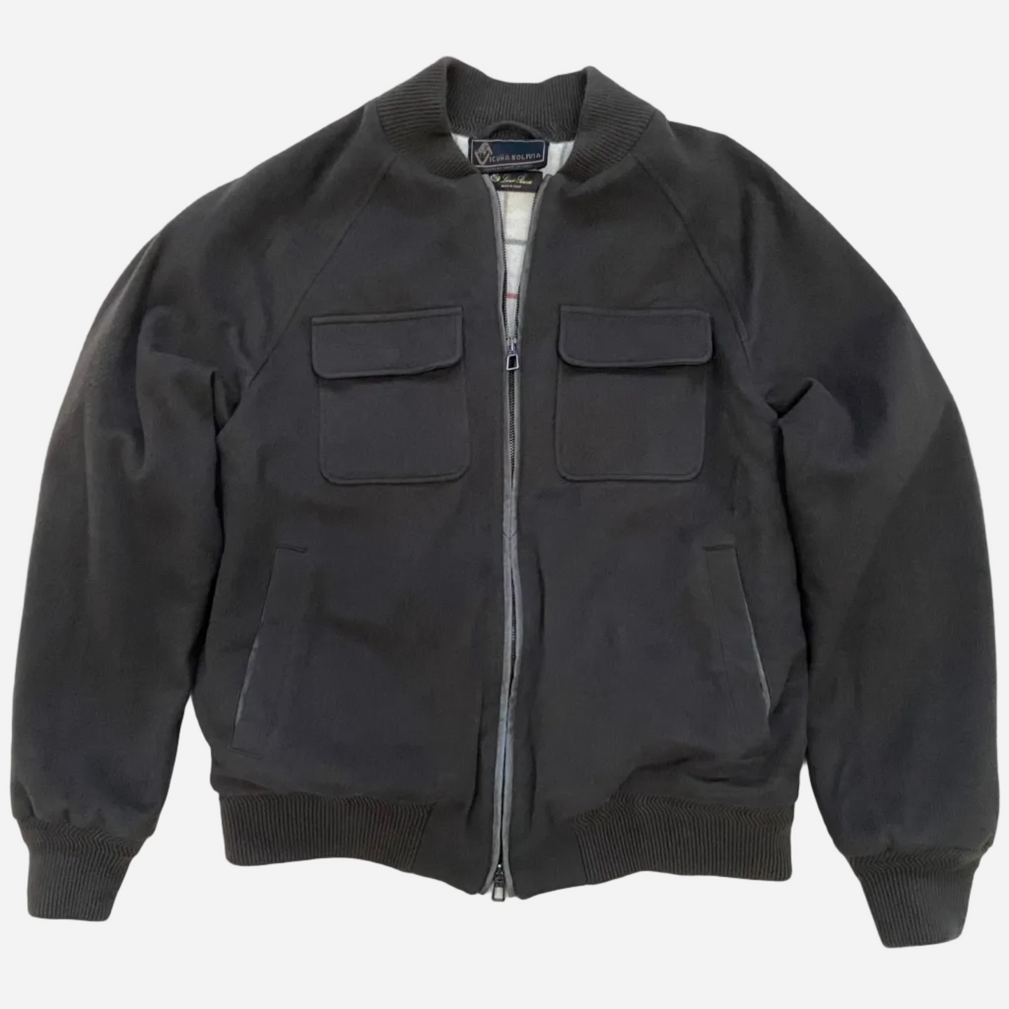 Loro Piana 100% Vicuna Bomber Jacket with Cashmere Lining