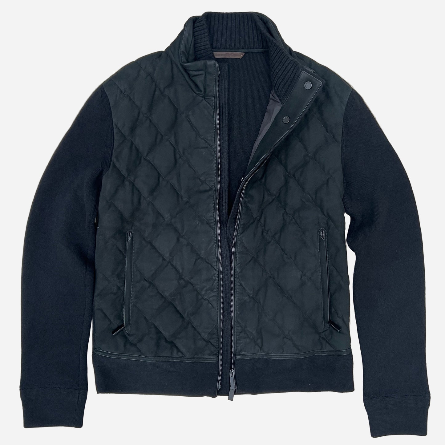 Zegna Leather / Cashmere Hybrid Down Jacket