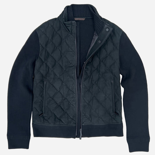 Zegna Leather / Cashmere Hybrid Down Jacket