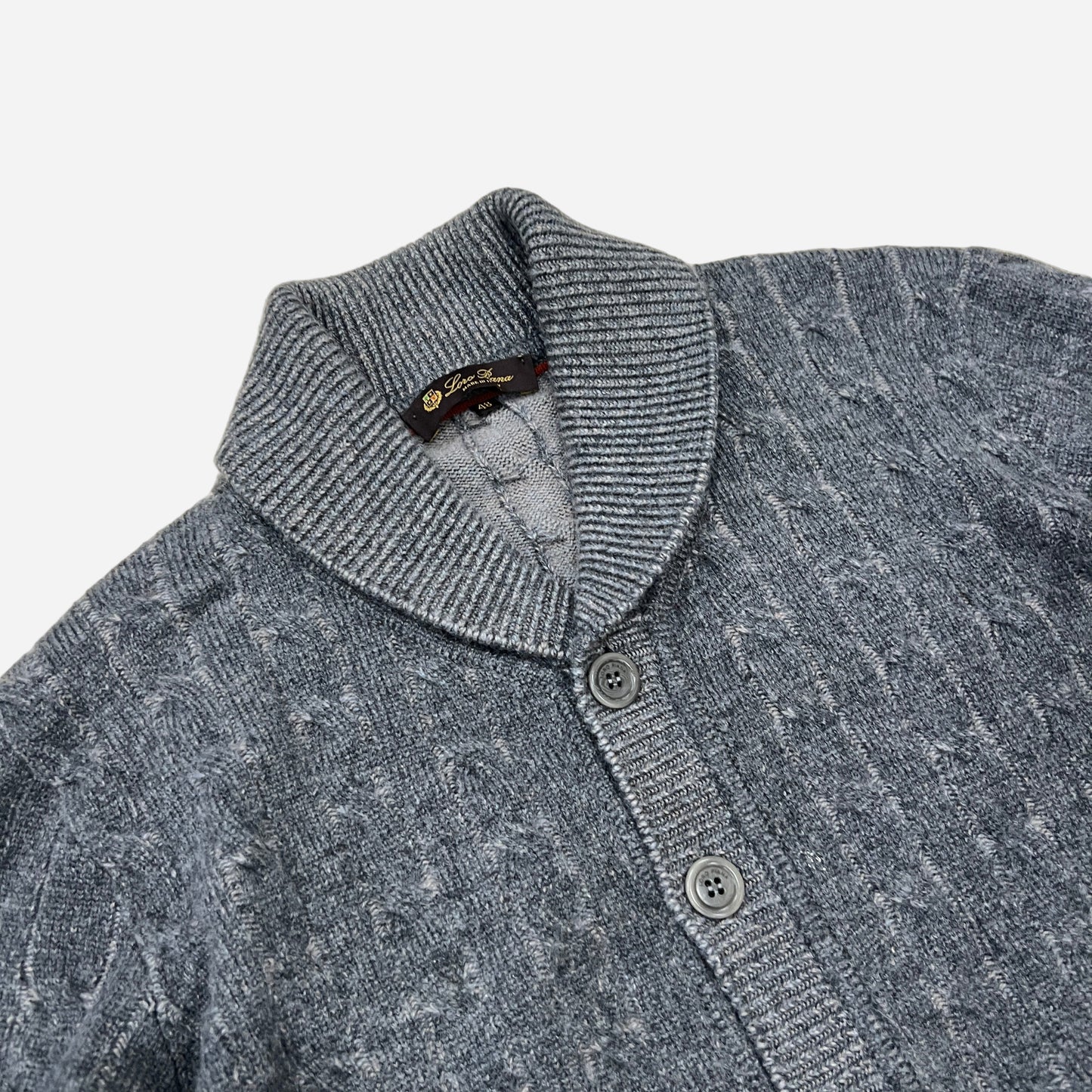 Loro Piana Cable Knit Cashmere Cardigan