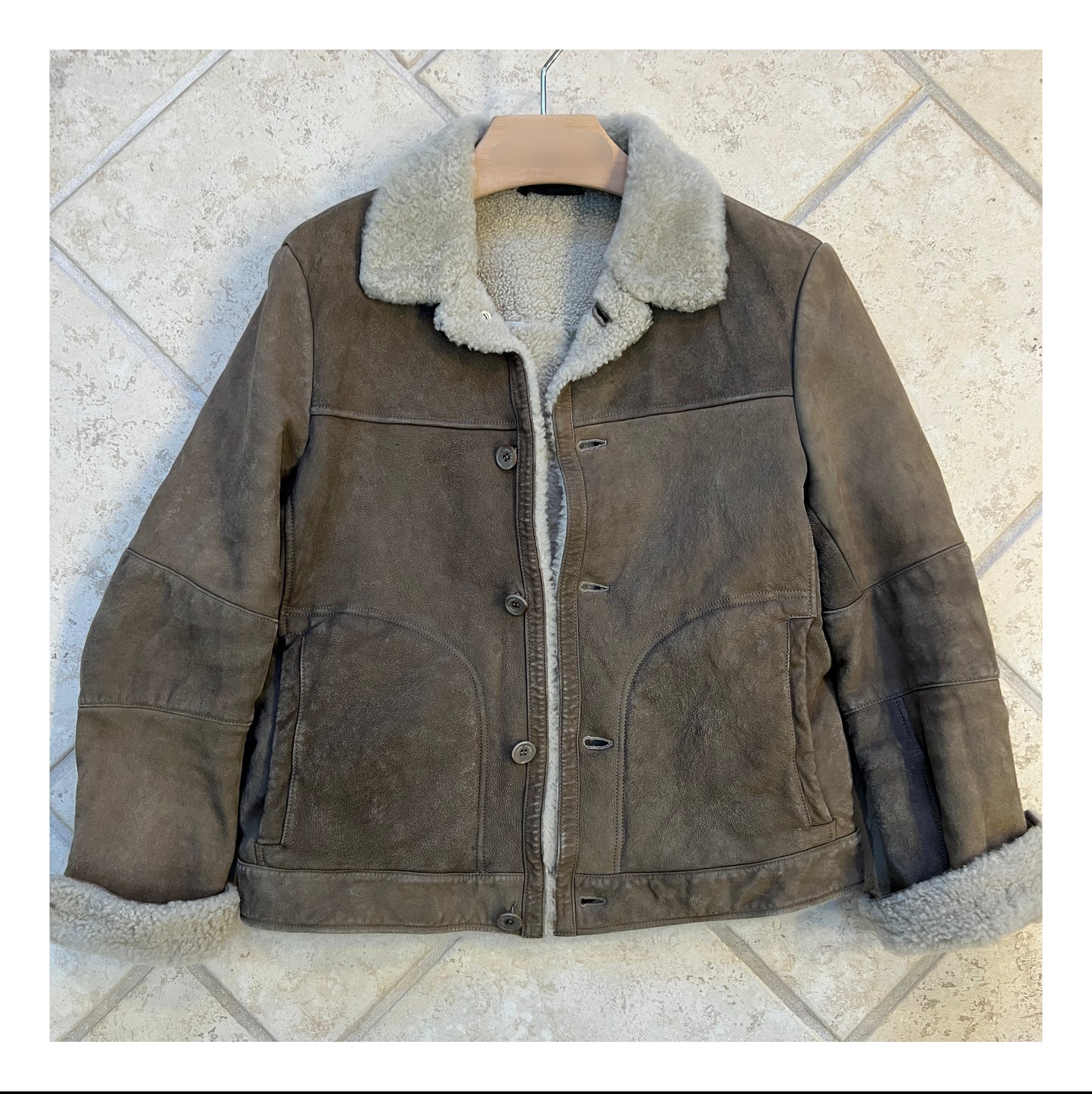 Loro Piana Shearling Fur Trucker Jacket