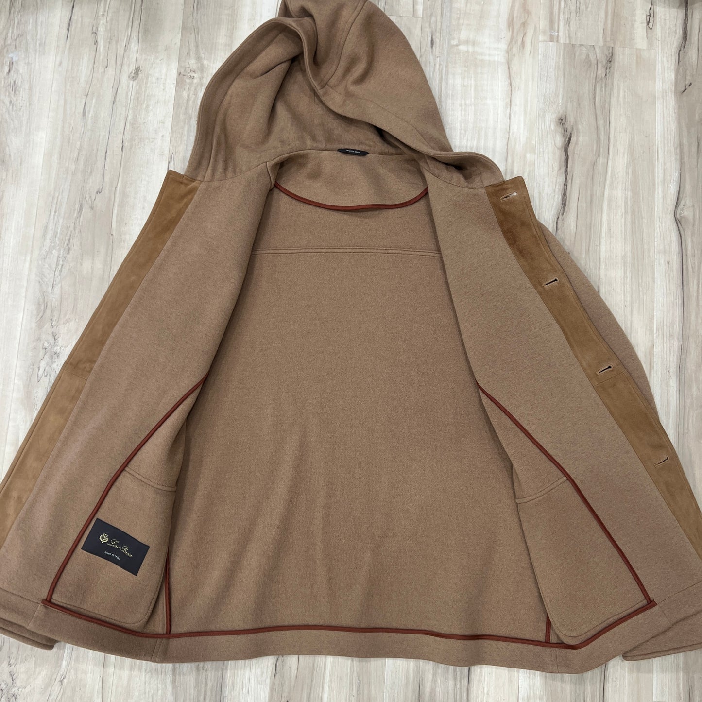 Loro Piana Camel Jersey Hooded Jacket