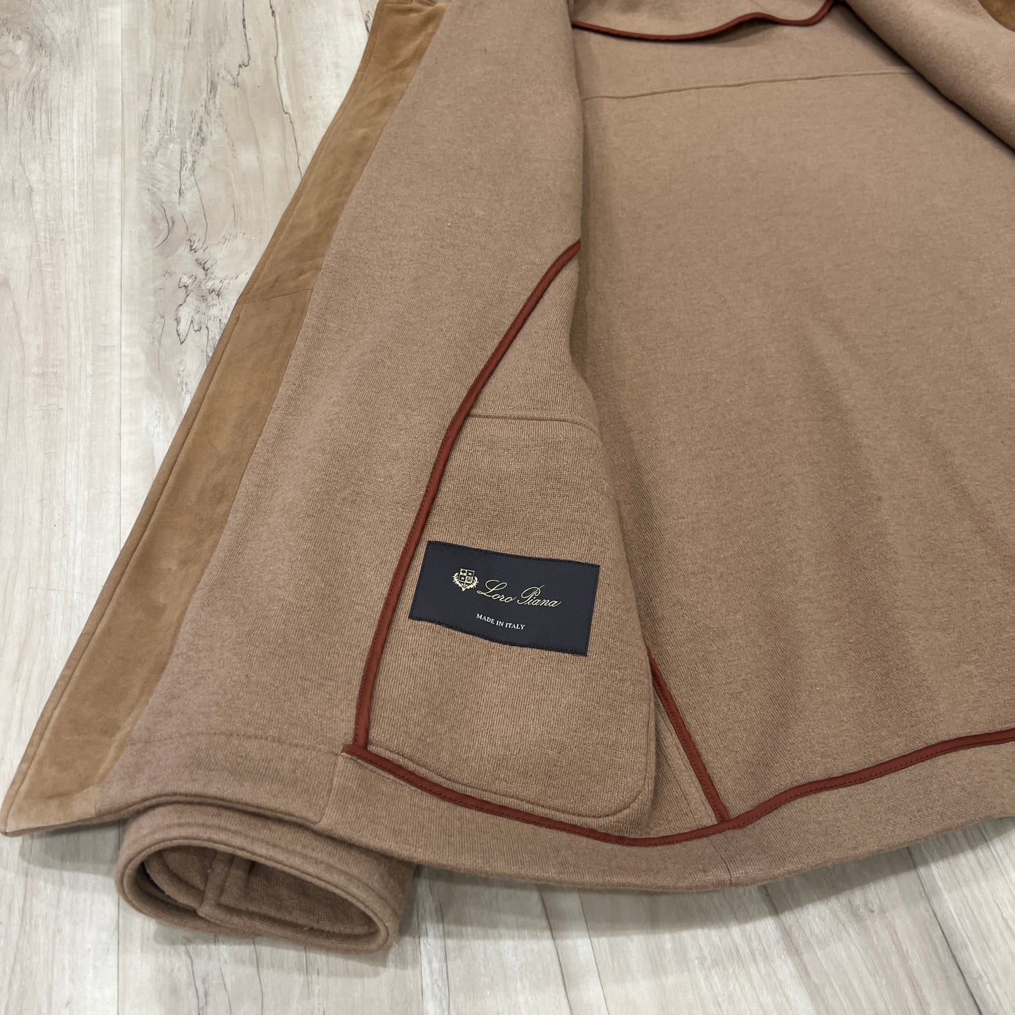 Loro Piana Camel Jersey Hooded Jacket