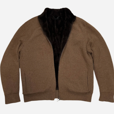 Loro Piana Baby Cashmere Castorino Fur Cashmere Jacket – The