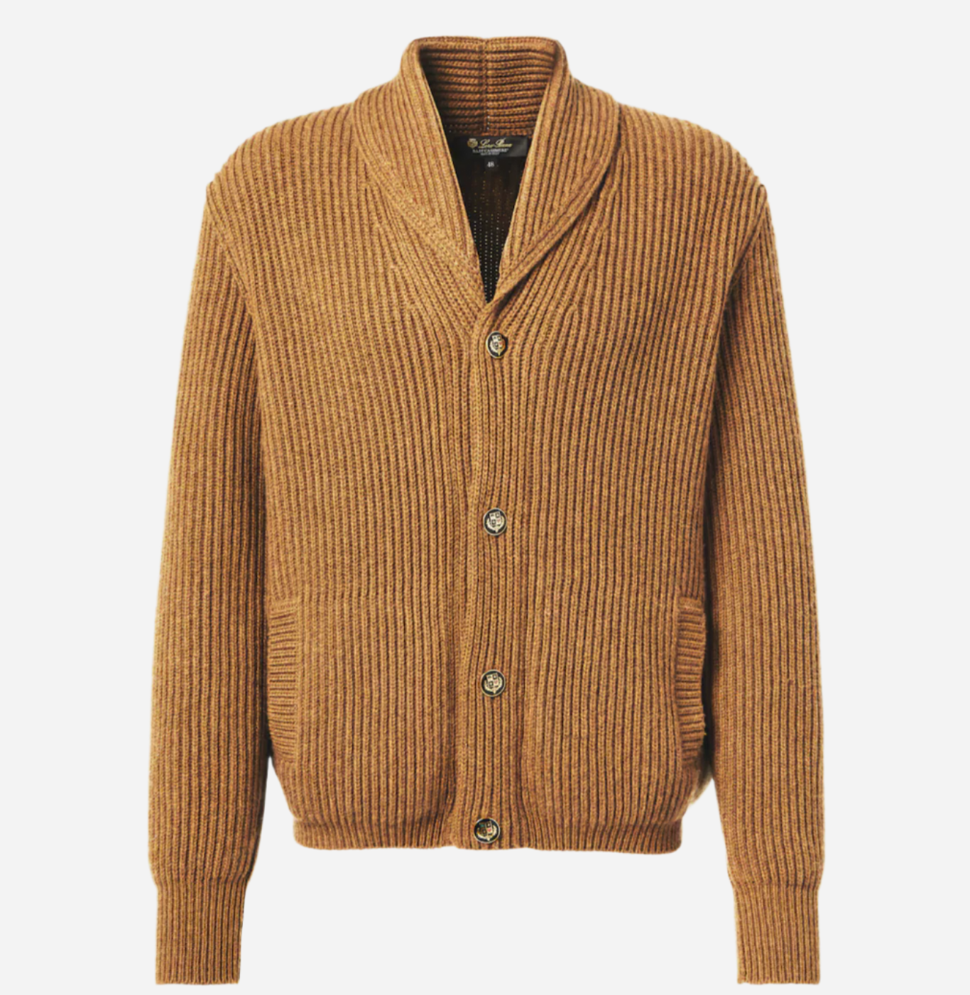 Loro Piana Fobello Baby Cashmere Cardigan w/enamel buttons