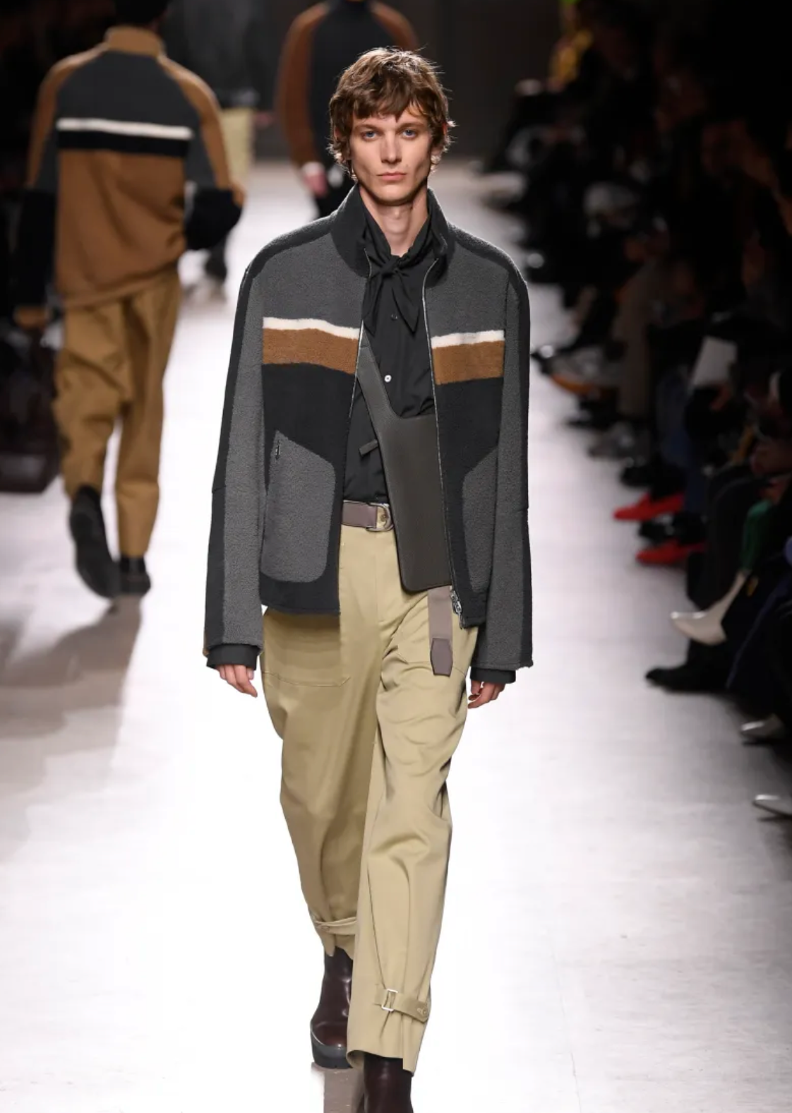 Hermes Reversible Shearling Bomber Jacket (FW 2020 Runway)