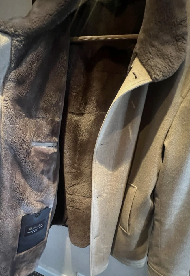 Loro Piana Castorino Fur Lined Cashmere Coat (54)