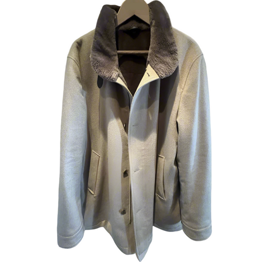 Loro Piana Castorino Fur Lined Cashmere Coat (54)