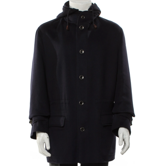 Loro Piana Baby Cashmere Hooded Coat (XL)