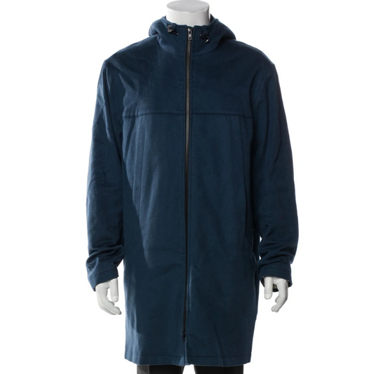 Loro Piana Blue Cashmere Storm System Parka (L)