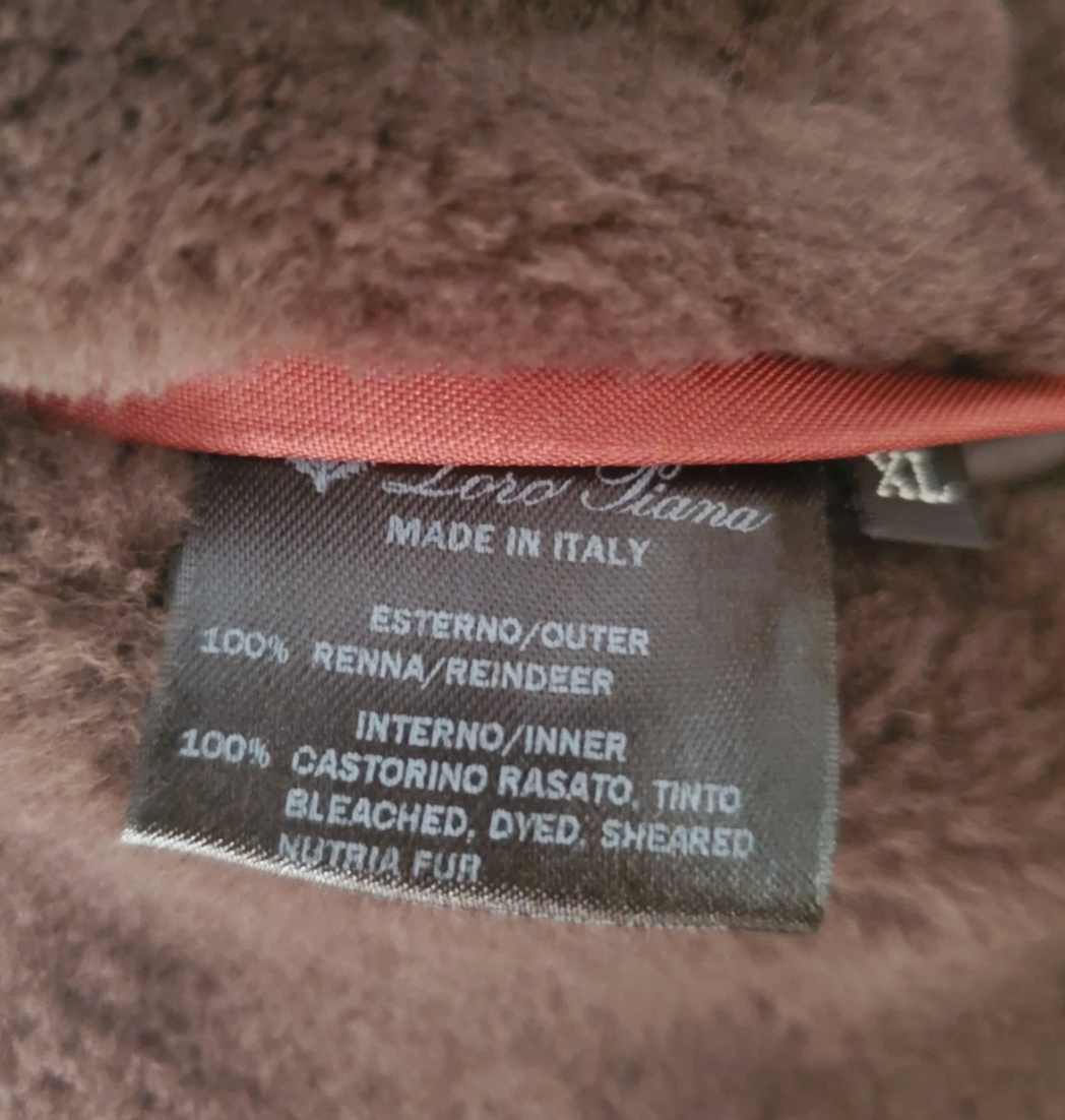 Loro Piana Castorino Fur-Lined Reindeer Leather Jacket (XL)