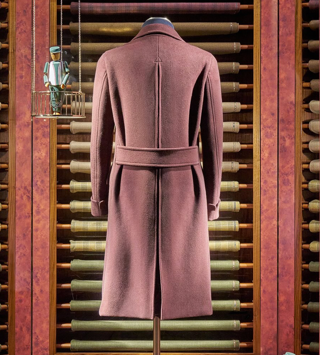 Loro Piana "Sergio" Cashmere Double Breasted Overcoat
