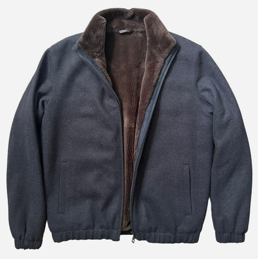 Loro Piana Castorino Fur Novalis Cashmere Bomber Jacket