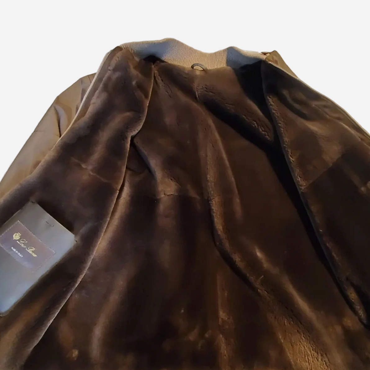 Loro Piana Cashmere Castorino Fur Lined Citey Bomber