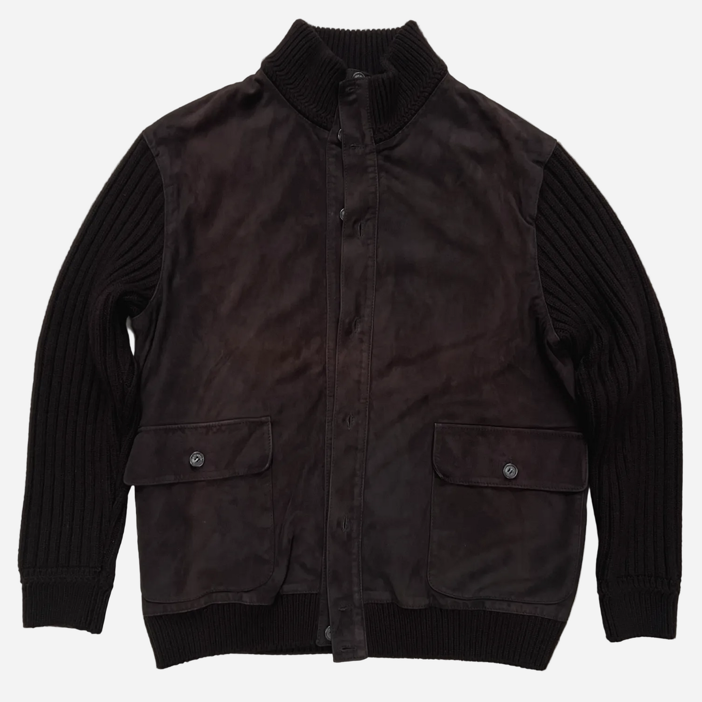 Loro Piana Cashmere Suede Button Up Jacket