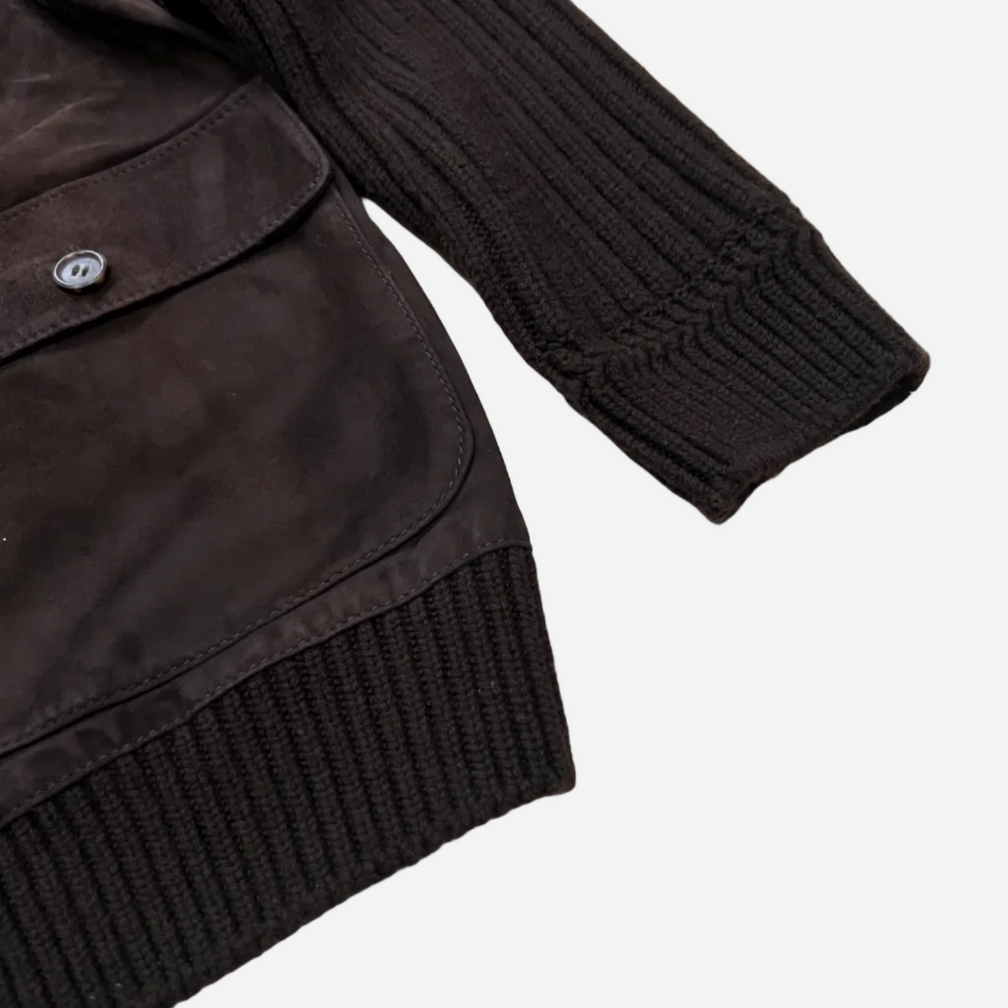 Loro Piana Cashmere Suede Button Up Jacket