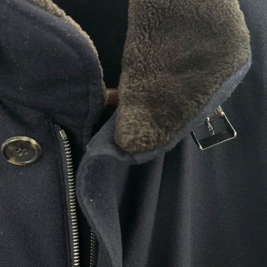 Loro Piana Castorino Fur Lined Cashmere Coat