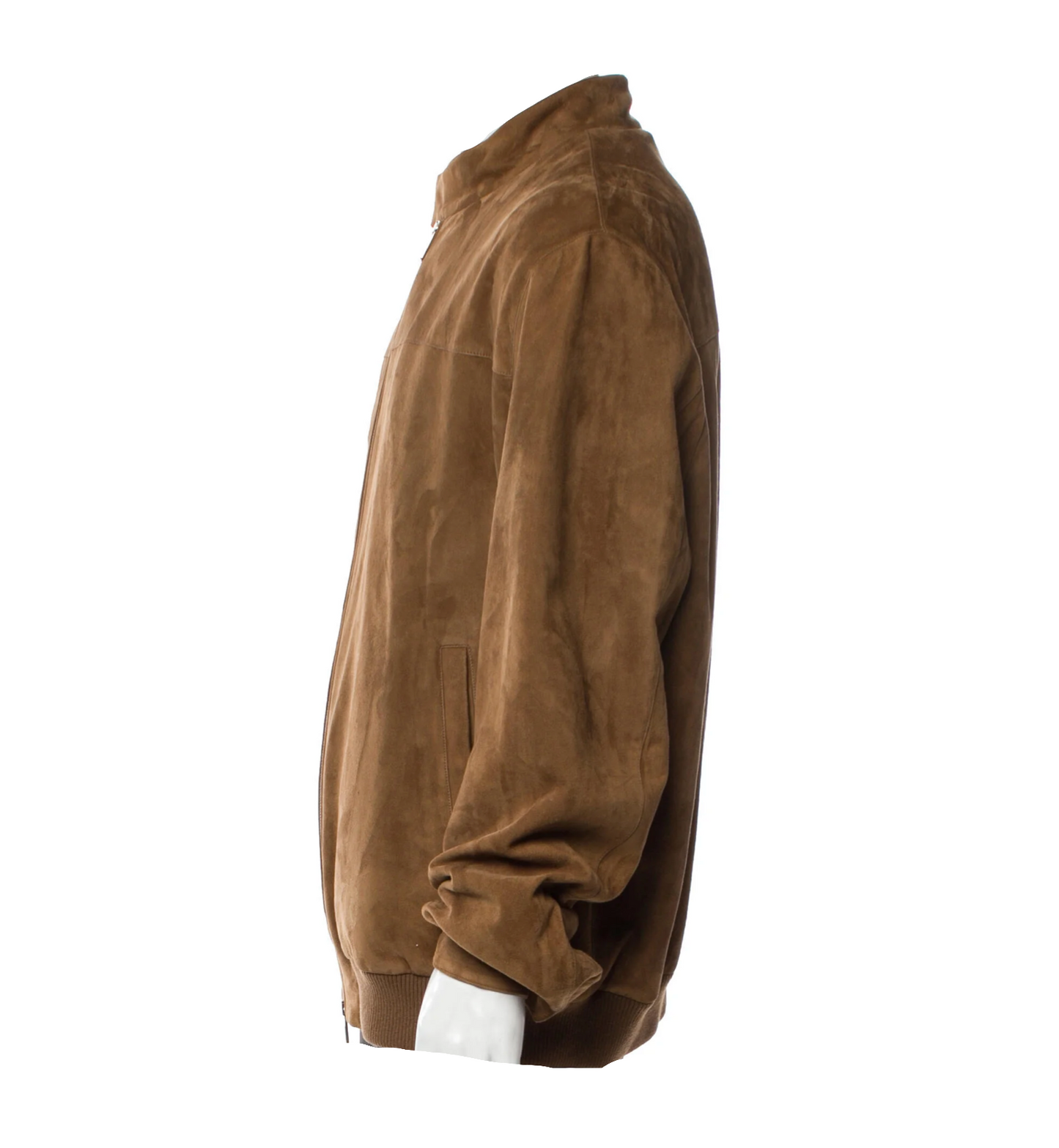 Loro Piana Brown Suede Bomber Jacket