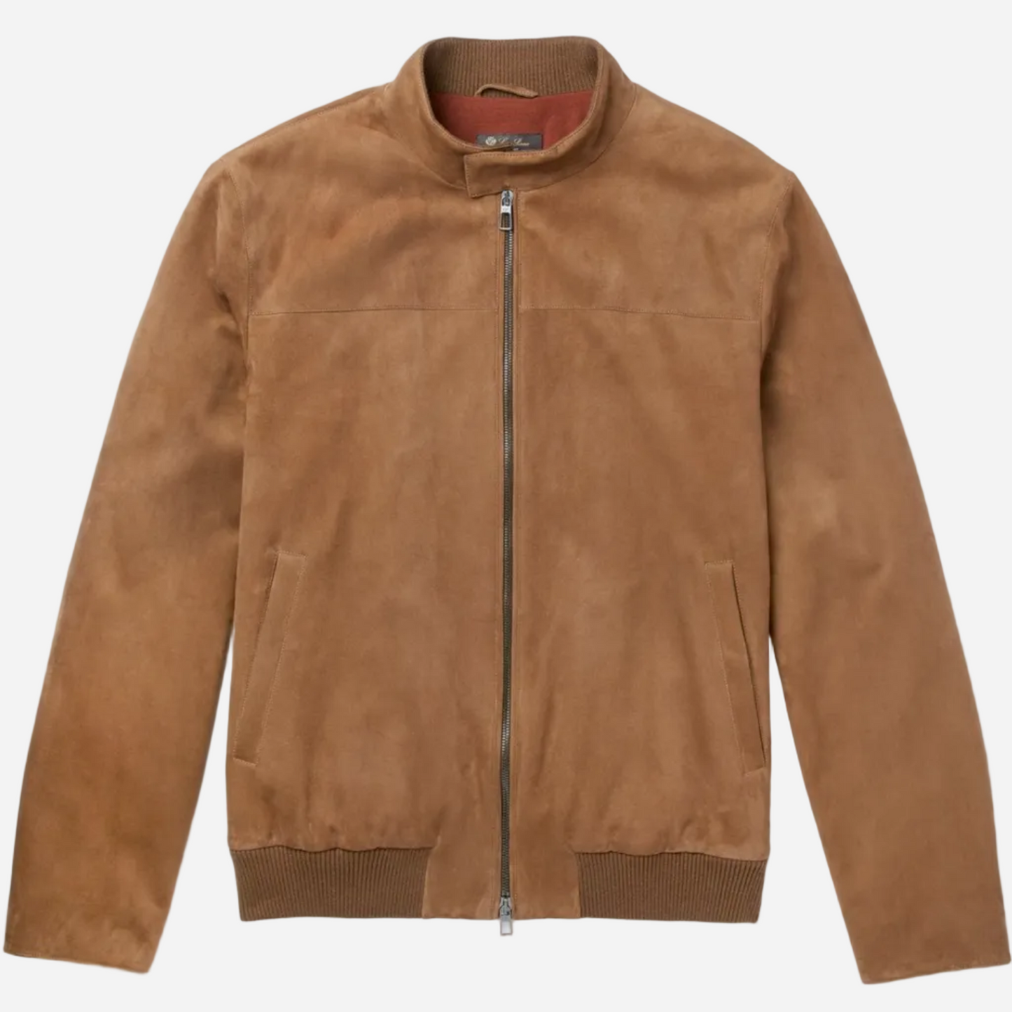 Loro Piana Brown Suede Bomber Jacket