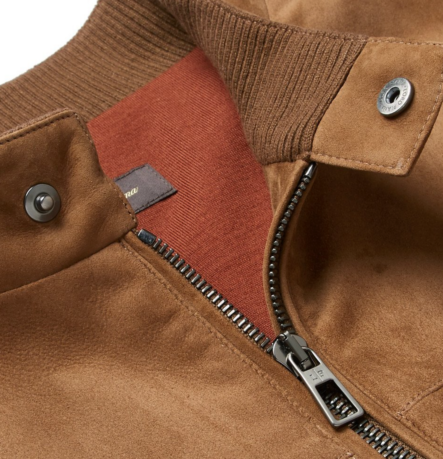 Loro Piana Brown Suede Bomber Jacket