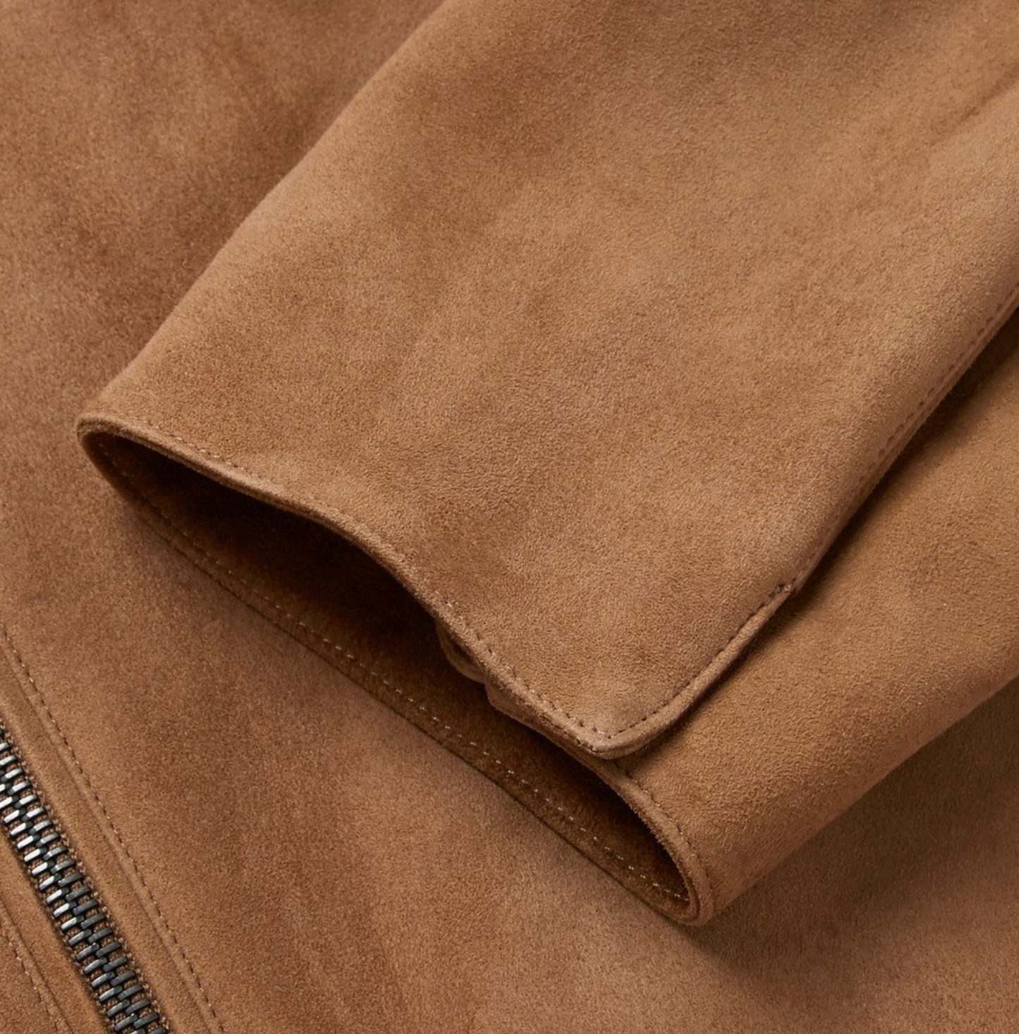 Loro Piana Brown Suede Bomber Jacket