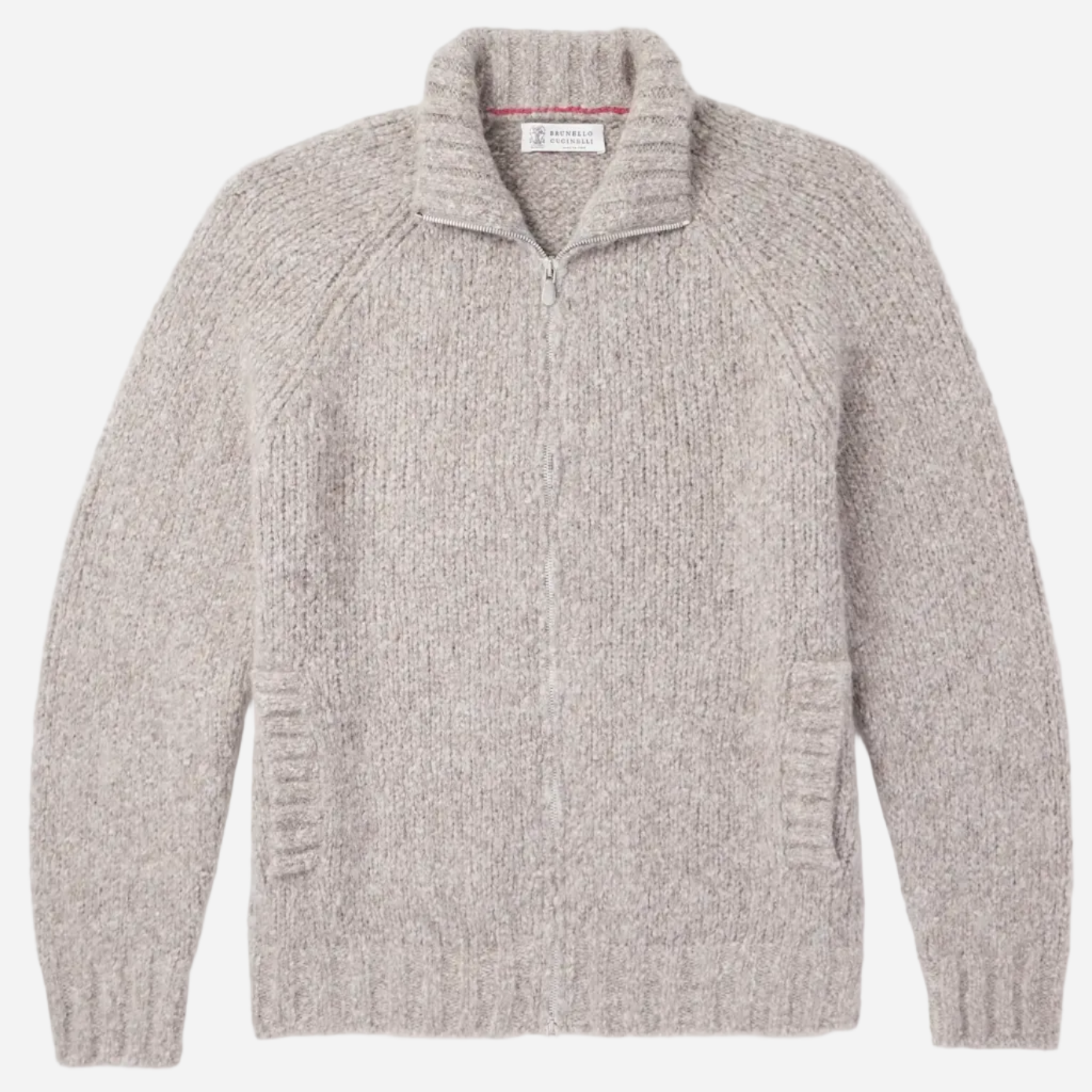 Brunello Cucinelli Knit Alpaca Zip Jacket