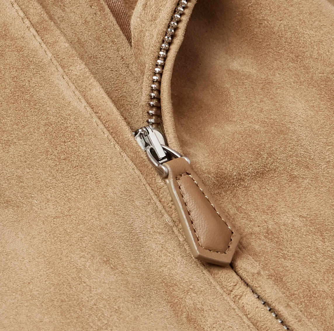 Loro Piana Novak Suede Bomber Jacket