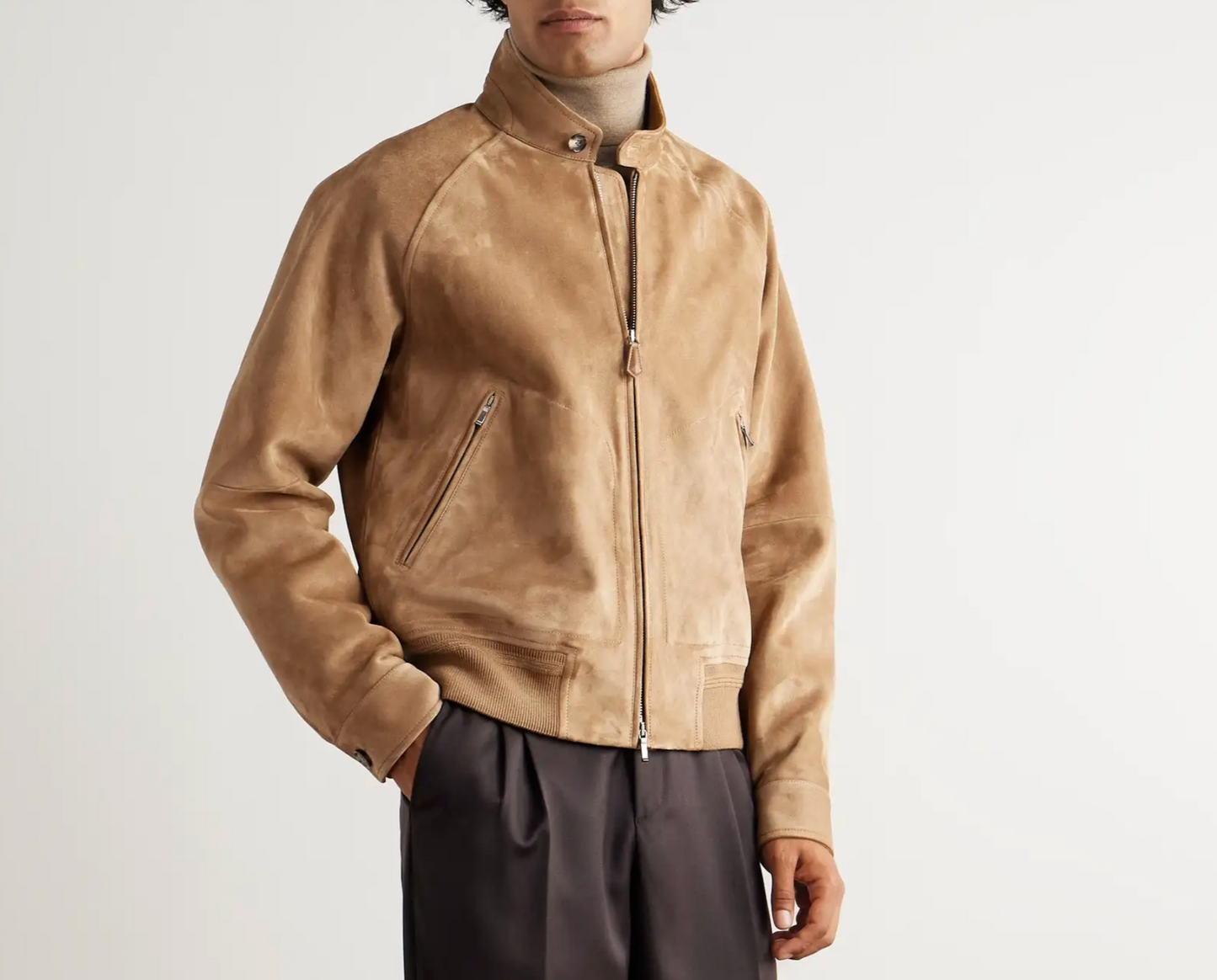 Loro Piana Novak Suede Bomber Jacket