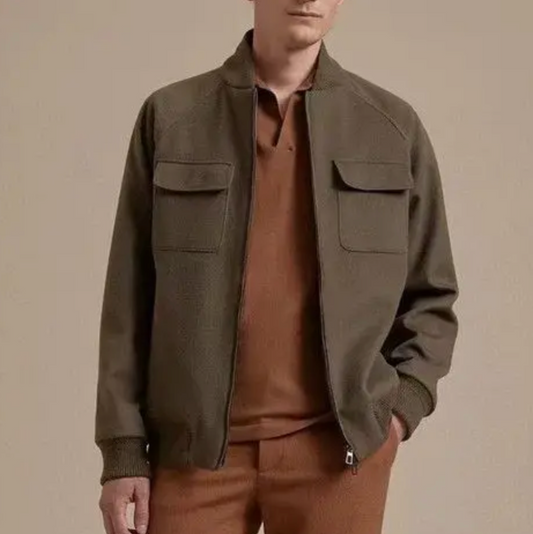 Loro Piana 100% Vicuna Bomber Jacket with Cashmere Lining