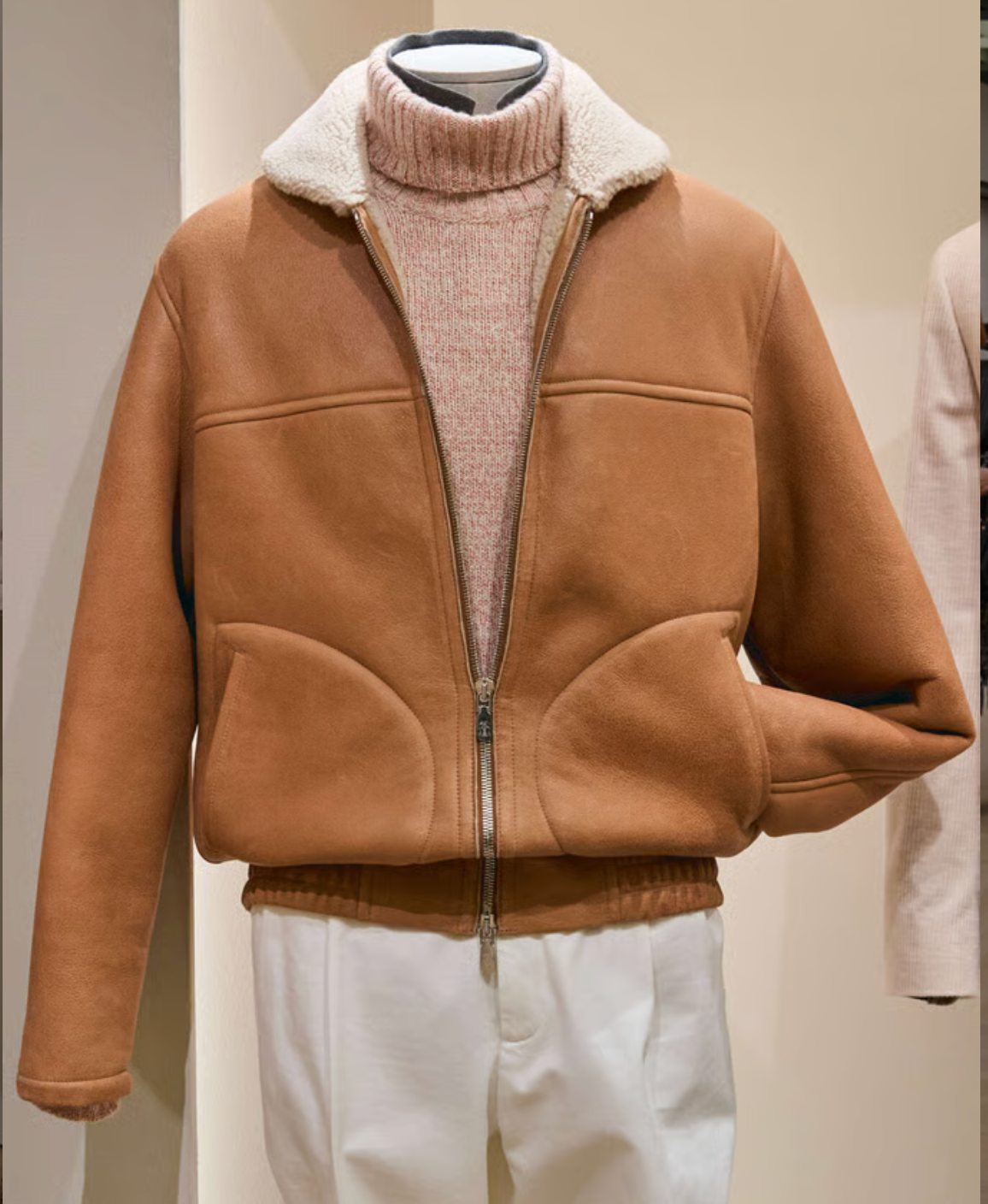 Brunello Cucinelli Aviator Shearling Bomber Jacket