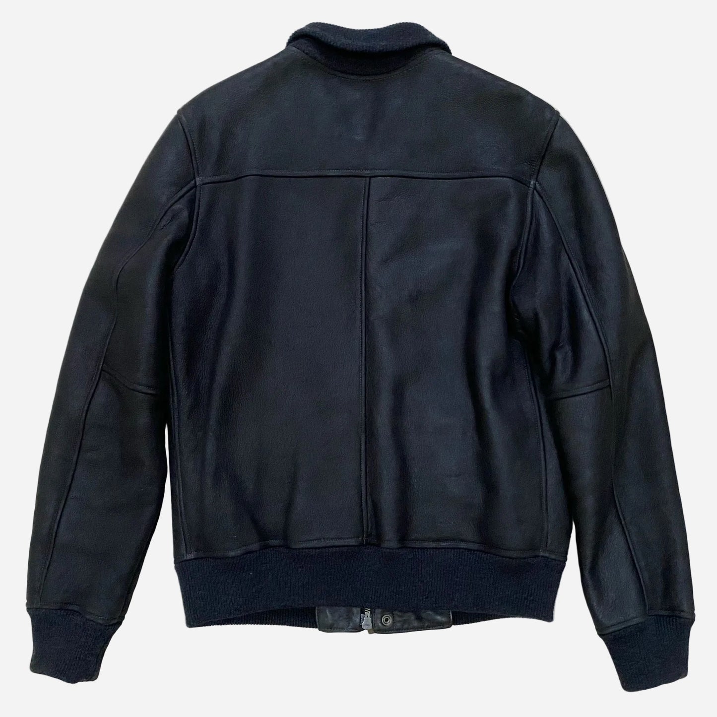 Isaia Shearling Leather Bomber Jacket